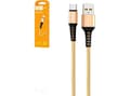 Miniatyrbild 1 av 2: Kabel USB Denmen USB-A - USB-C 1 m Złoty (29358)