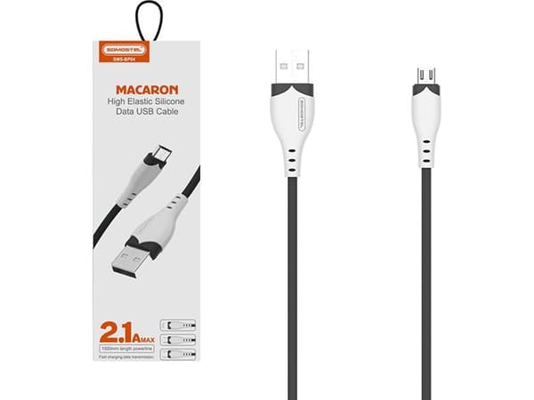 Somostel USB-A - microUSB-kabel 1,2 m Svart (28253)