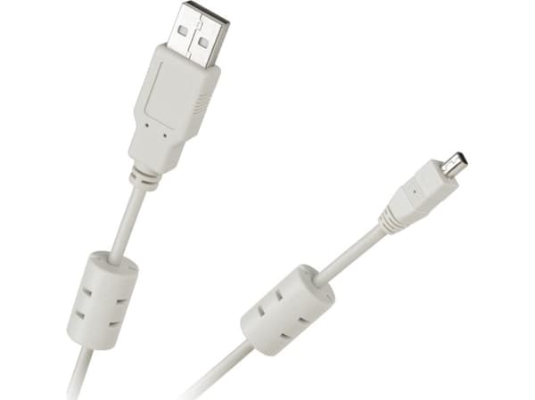 Cabletech USB-A - miniUSB USB-kabel 1,5 m Vit (KPO2856-1.5L)