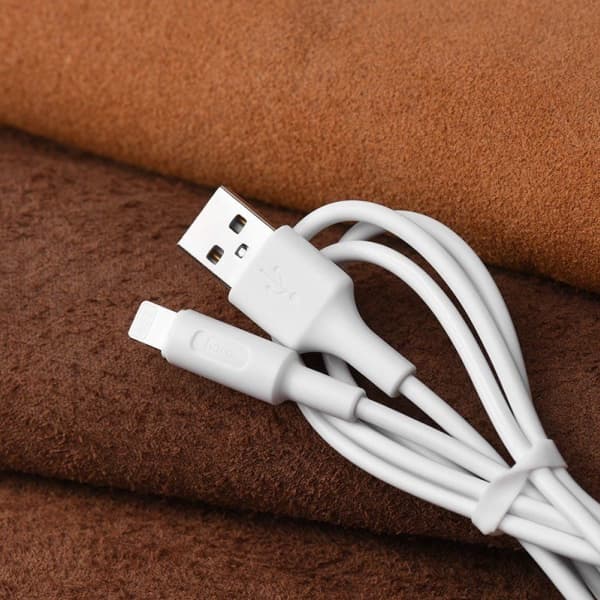 Hoco USB-A - microUSB-kabel 1 m vit (6957531080114)