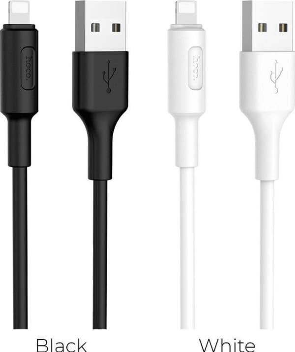 Hoco USB-A - microUSB-kabel 1 m vit (6957531080114)