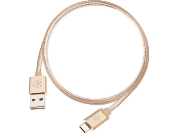 SilverStone USB-A - USB-C USB-kabel 1 m gull (52029)