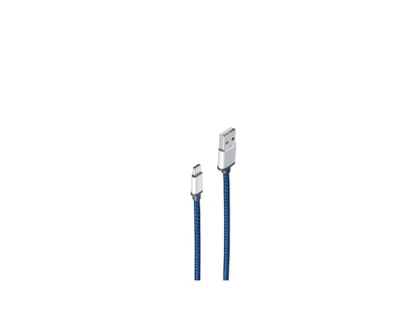 shiverpeaks BS14-50021, 0,9 m, USB A, USB C, USB 2.0, 0,48 Gbit/s, Blå