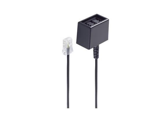 shiverpeaks BS71283-8, 3 m, RJ45, TAE NFN, Sort, Hanstik, Hunstik
