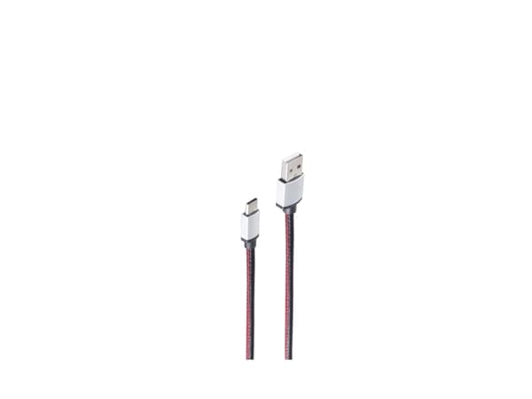 shiverpeaks BS14-50099, 0,9 m, USB A, USB C, USB 2.0, Sort, Rød
