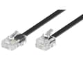 Miniatyrbild 2 av 2: goobay Western cable - Telefon/nätverkskabel - RJ-11/RJ-14 (hane) till RJ-45 (hane) - 10 m - platt - svart