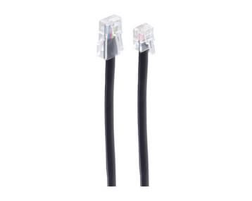 shiverpeaks BS70253-6/6, 3 m, RJ12, RJ45, Svart, Hankontakt, Hankontakt