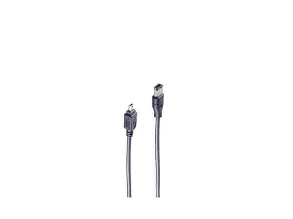 shiverpeaks BS77213, FireWire 400 (IEEE 1394/IEEE 1394a), 4-p, 6-p, Sort, Hankjønn/hankjønn, 400 Mbit/s