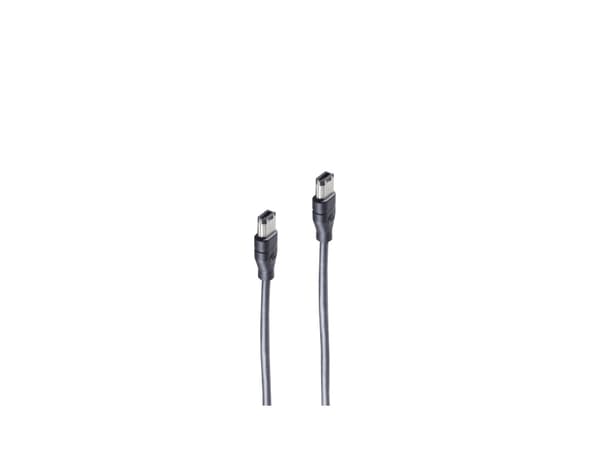 shiverpeaks BS77205, FireWire 400 (IEEE 1394/IEEE 1394a), 6-p, 6-p, Sort, Hankjønn/hankjønn, 400 Mbit/s