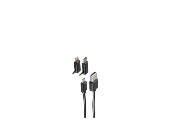 shiverpeaks BS14-15035, 2 m, USB A, Micro-USB B, USB 2.0, 0,48 Gbit/s, Svart