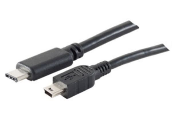 shiverpeaks BS77144-3.0, 3 m, USB C, Mini-USB B, USB 2.0, 0,48 Gbit/s, Svart