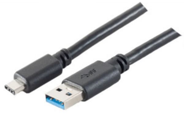 shiverpeaks BS77141-1.8, 1,8 m, USB C, USB A, USB 3.2 Gen 1 (3.1 Gen 1), 5 Gbit/s, Svart