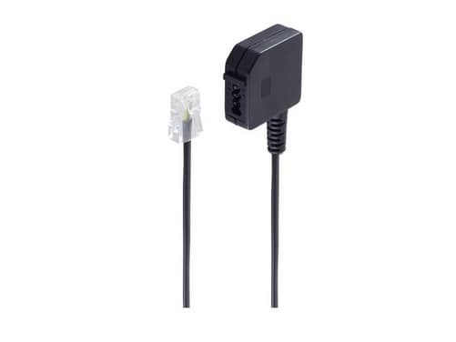 shiverpeaks BS71041, 0,2 m, RJ45, TAE-F, Sort, Hanstik, Hunstik