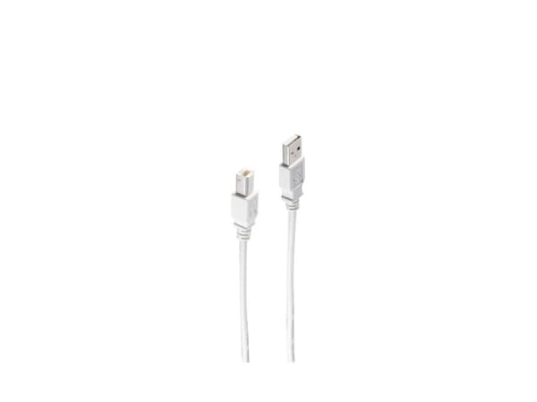shiverpeaks BS77020-025, 0,25 m, USB A, USB B, USB 2.0, 0,48 Gbit/s, Grå
