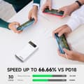 Pikkukuva 8 / 8: Powerbank 30000 mAh, lightning, USB-C, 2 x USB-A, Micro-Usb, quickcharge 3A
