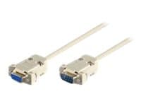 goobay CAK D-SUB 500 - Seriellforlengelseskabel - DB-9 (hunn) til DB-9 (hann) - 5 m - grå