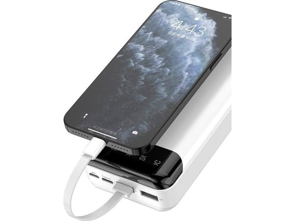 Powerbank Dudao K6 Pro+ 20000mAh Hvit og svart