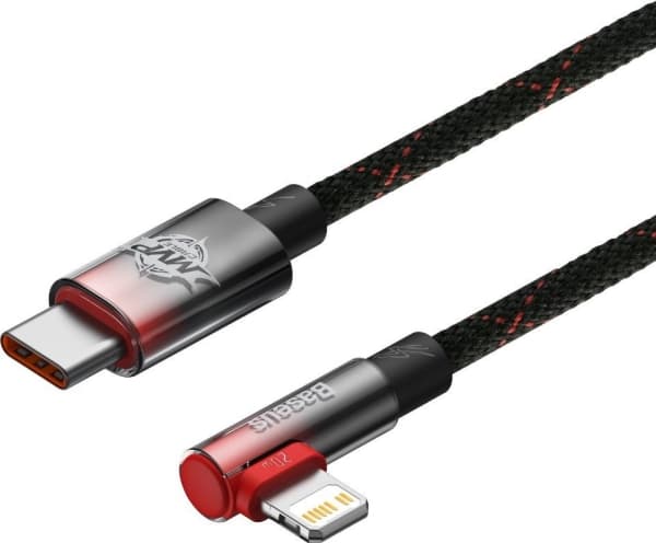 Baseus MVP 2 Elbow angled cable Power Delivery cable with side USB Type C/Lightning plug 1m 20W red (CAVP000220)
