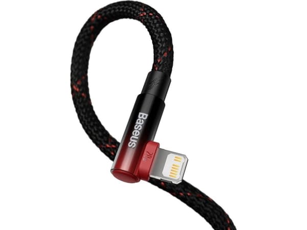 Baseus MVP 2 Elbow angled cable Power Delivery cable with side USB Type C/Lightning plug 1m 20W red (CAVP000220)