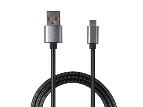 2GO 795812, 1 m, USB B, USB C, USB 3.2 Gen 1 (3.1 Gen 1), Grå