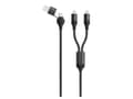 Miniatyrbild 1 av 2: 2GO 797365, 1,2 m, USB A/USB C, 2 x USB C, Sort