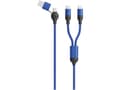 Miniatyrbilde 2 av 2: 2GO 797366, 1,2 m, USB A/USB C, 2 x USB C, Sort, Blå