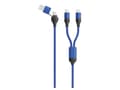 Miniatyrbilde 1 av 2: 2GO 797366, 1,2 m, USB A/USB C, 2 x USB C, Sort, Blå