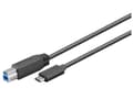 Miniatyrbilde 4 av 5: MicroConnect - USB-kabel - 24 pin USB-C (hann) til USB Type B (hann) - USB 3.2 Gen 1 - 1.8 m - svart