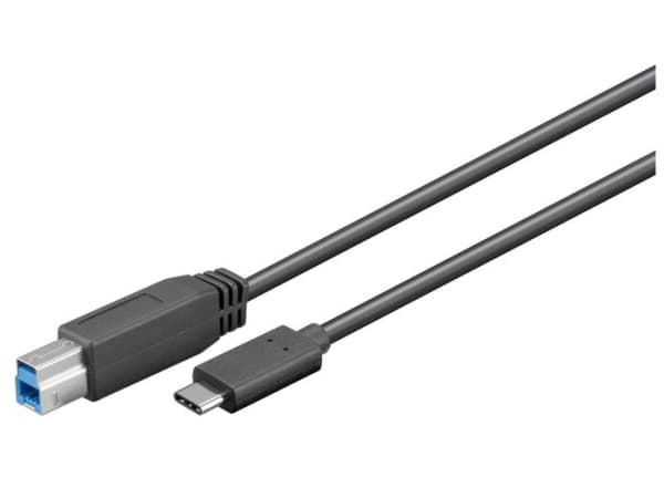 MicroConnect - USB-kabel - 24 pin USB-C (hann) til USB Type B (hann) - USB 3.2 Gen 1 - 1.8 m - svart