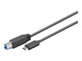 Miniatyrbilde 1 av 5: MicroConnect - USB-kabel - 24 pin USB-C (hann) til USB Type B (hann) - USB 3.2 Gen 1 - 1.8 m - svart