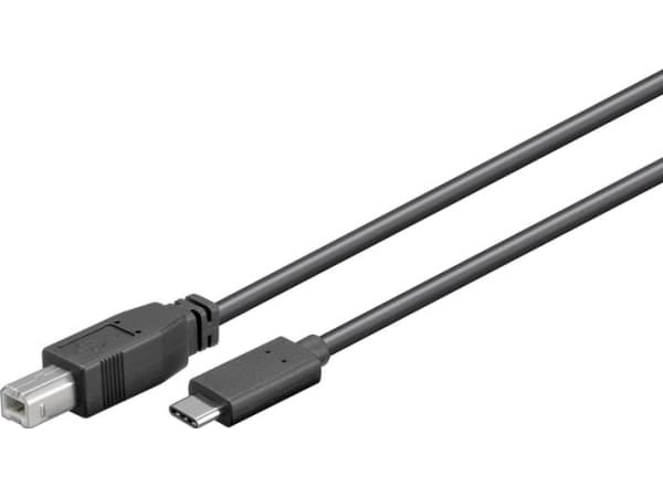 MicroConnect - USB-kabel - 24 pin USB-C (hane) till USB typ B (hane) - USB 3.2 Gen 1 - 1.8 m - inomhus - svart