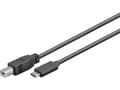 Miniatyrbild 4 av 5: MicroConnect - USB-kabel - 24 pin USB-C (hane) till USB typ B (hane) - USB 3.2 Gen 1 - 1.8 m - inomhus - svart