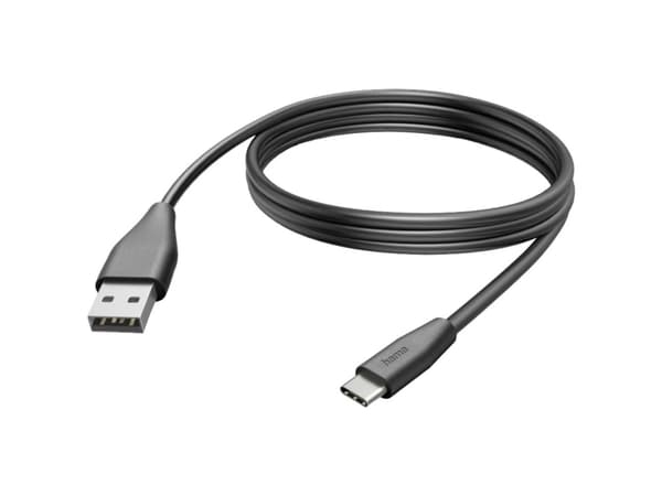Hama 00201597, 3 m, USB C, USB A, USB 2.0, 0,48 Gbit/s, Svart