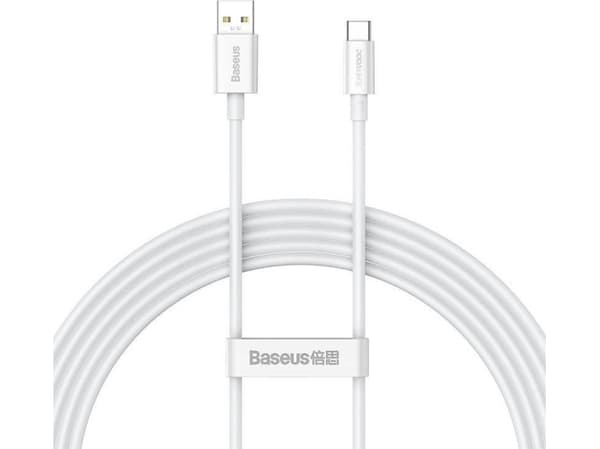 Baseus Superior Series SUPERVOOC USB-A to USB-C 65W cable 2m white