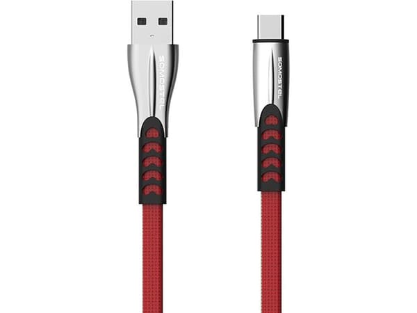 Somostel USB-A - USB-C kaapeli 1 m punainen (25703)