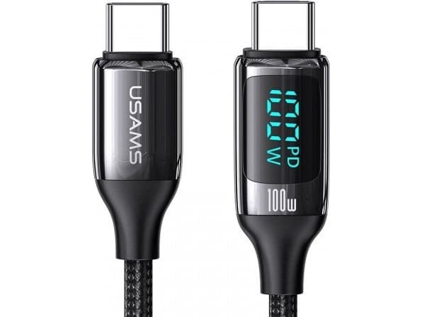 Kabel USB Usams USB-C - USB-C 3 m Czarny (USA814)