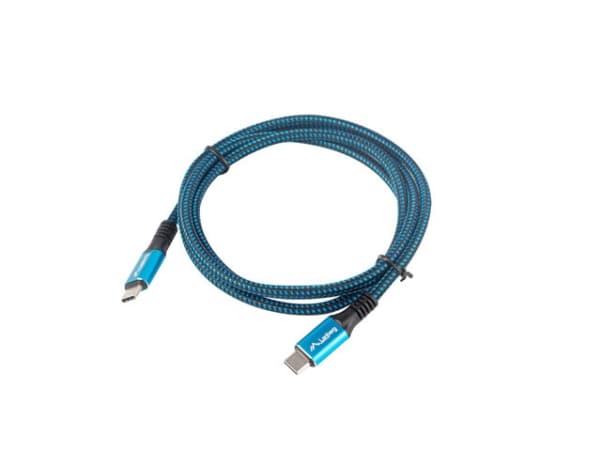 KAAPELI USB-C M/M USB4 1.2M 100W 8K 30HZ MUSTA-SININEN LANBERG