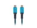Pikkukuva 5 / 5: KAAPELI USB-C M/M USB4 1.2M 100W 8K 30HZ MUSTA-SININEN LANBERG