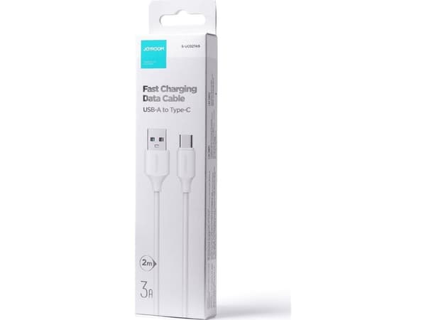 Joyroom USB-A - USB-C 2 m valkoinen kaapeli (JYR531)