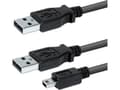 Miniatyrbild 1 av 2: USB Logo USB-A - microUSB + USB-A-kabel 0,6 m Svart