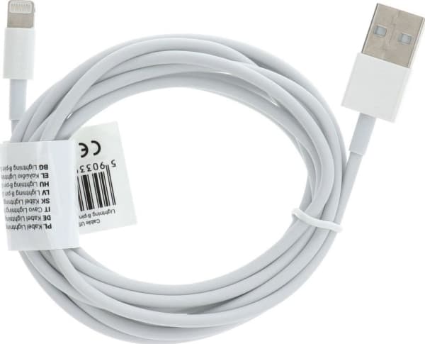 USB Partner Tele.com USB-A - Lightning Cable 2 m White (28609)