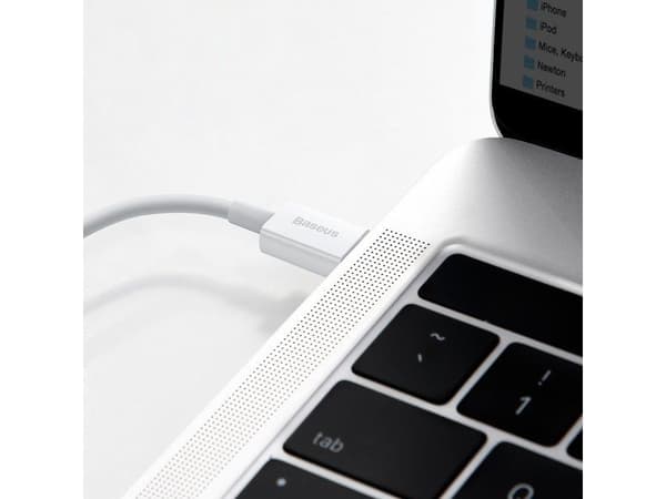 Kabel USB Baseus USB-C - Lightning 1 m Biały (baseus_20210428102456)