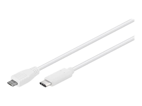 Sinox i-Media - USB-kabel - USB-C (han) til Micro-USB Type B (han) - USB 2.0 - 1 m - hvit