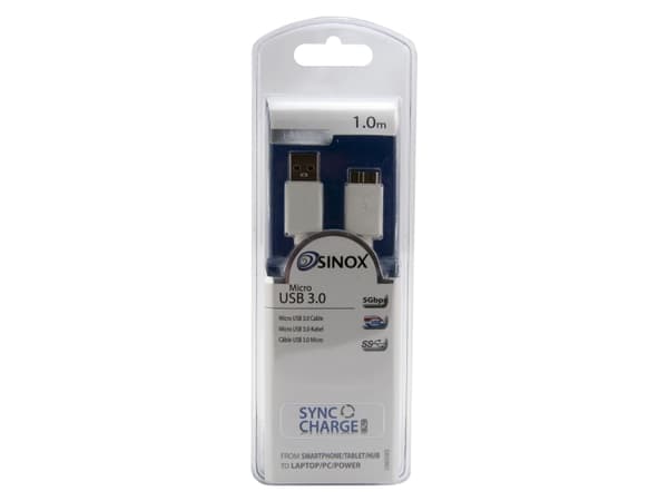 i-Media - USB-kabel - Micro-USB typ B (hane) till USB typ A (hane) - USB 3.0 - 1 m