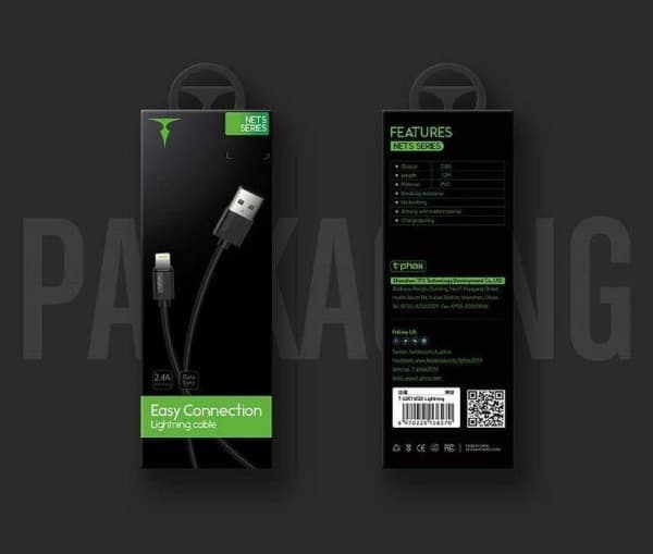 Kabel USB T-Phox USB-A - Lightning 1.2 m Biały