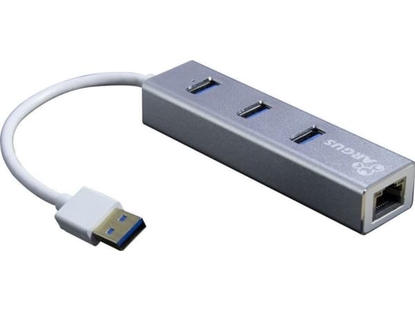 Argus IT-310-S - Hubb - 3 x SuperSpeed USB 3.0 + 1 x 10/100/1000 - skrivbordsmodell