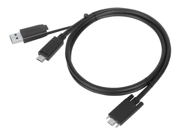 Targus - USB-kabel - 24 pin USB-C (hane) till USB typ A, 24 pin USB-C - 1.8 m - tumskruvar - svart