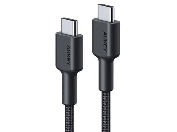 Aukey USB-C - USB-C USB-kaapeli 0,9 m musta (CB-CD45)