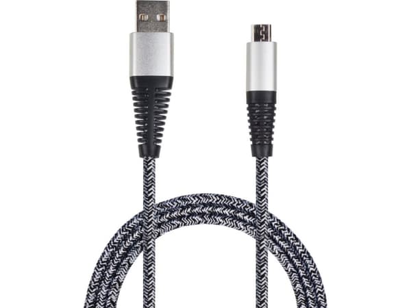 2GO 795951, 1 m, USB B, Micro-USB B, Sølv
