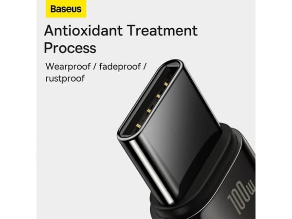 Kaapeli USB do USB-C Baseus Tungsten Gold, 100W, 2m (czarny)